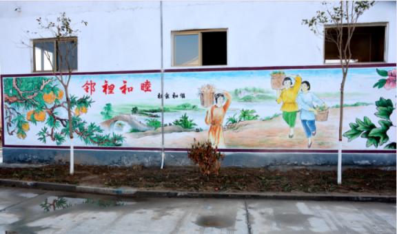 德格乡镇文化墙 乡风文明焕发新活力